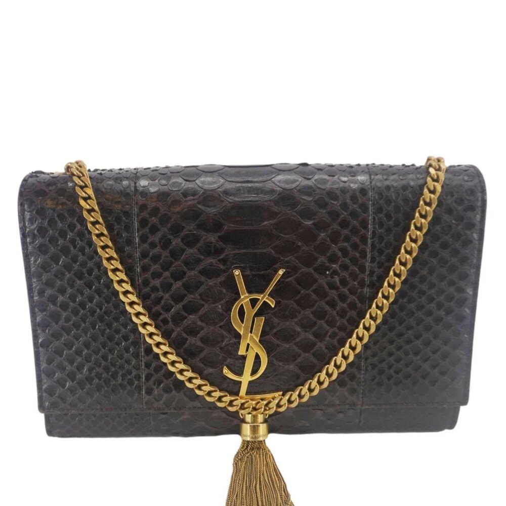 Yves Saint Laurent Kate Python Leather Chain Cros… - image 1